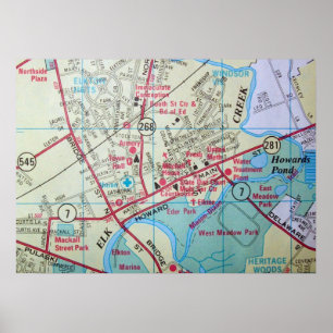Elkton, MD Map Poster