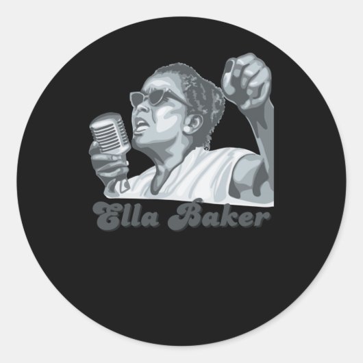 Ella Baker Portret Sticker (Voorkant)