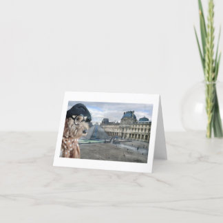 Ella Bella Banana, het Louvre, Parijs, Frankrijk Bedankkaart