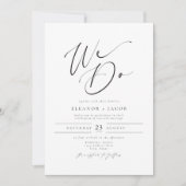 ELLA Elegant Minimalistisch Script Fotobruiloft Kaart (Voorkant)