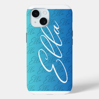 Ella Herhalende Naam Patroonontwerp iPhone 15 Hoesje