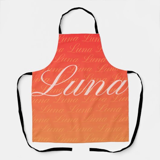 Ella Herhalende Naam Patroonontwerp Schort (Voorkant)