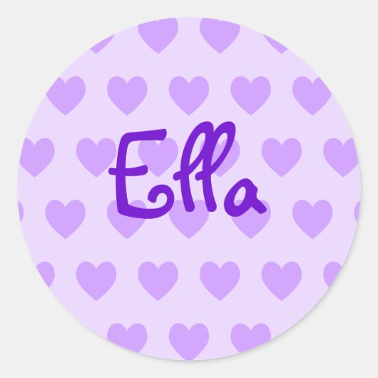 Ella in het Paars Ronde Sticker (Voorkant)