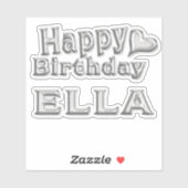 Ella Joyeux Anniversaire autocollant Stickers (Feuille)