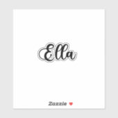 Ella Naam - Handgeschreven kalligrafie Sticker (Vel)