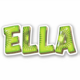 Ella Name Kiwi Design Autocollants