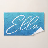 Ella Répétition Nom Motif Design (Serviette à main)