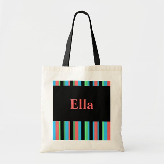 Ella  striped Canvas tas (Voorkant)