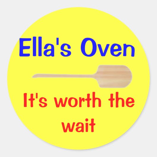 Ella's Oven, Ronde Sticker (Voorkant)