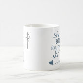 Elle a cru la tasse GreyBlue sur le blanc (Centre)