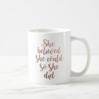 "Elle a cru qu'elle pourrait ainsi elle tasse rose