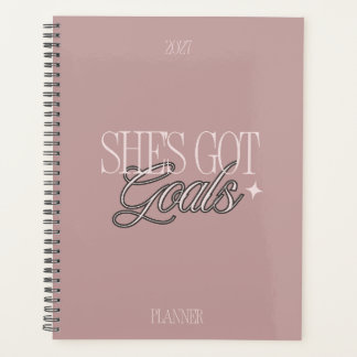 Elle a des objectifs Planificateur Spirale Rose Po