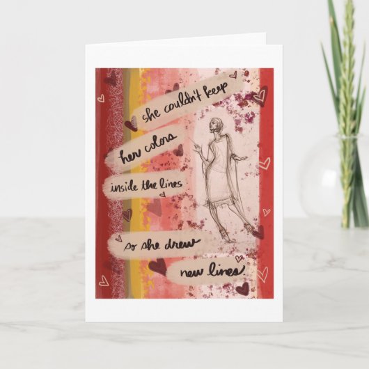 Elle a dessiné de nouvelles lignes Carte (Devant)
