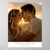 Elle A Dit Oui Affiche de bienvenue Photo Party En (Devant)