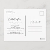 Elle a dit oui Carte de fete de fiançailles Photo (Dos)