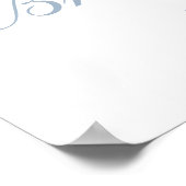 Elle A Dit Oui Dusty Blue Fête des mariées Affiche (Coin)