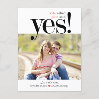 ELLE A DIT OUI Enregistrer La Carte Postale Date