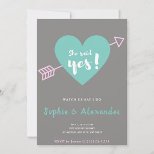 Elle A Dit Oui Faire-part de mariage