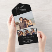 Elle A Dit Oui Faire-part Fiançailles Enregistrer  (Déchirure)