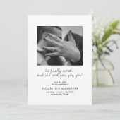 Elle A Dit Oui Faire-part Mariage Moderne (Debout devant)