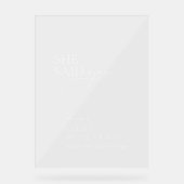 Elle A Dit Oui Fête des mariées Acrylique Affiche  (Recto)