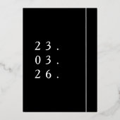 Elle A Dit Oui Fiançailles Photo Noir Faire-part (Verso)