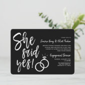 Elle a dit oui | Invitation au dîner d'engagement (Debout devant)