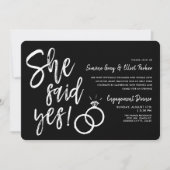 Elle a dit oui | Invitation au dîner d'engagement (Devant)
