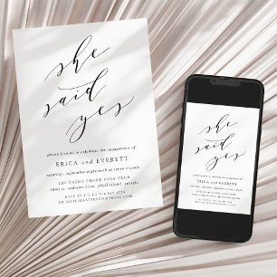 Elle A Dit Oui   Invitation de la partie d'engagem