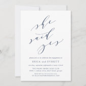 Elle A Dit Oui | Invitation de la partie d'engagem (Devant)