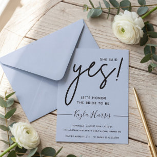 Elle a dit Oui Invitation Simple pour une Baby Sho