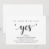 Elle a dit oui, invitations du parti Engagement (Devant / Derrière)