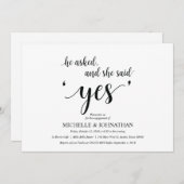 Elle a dit oui, les invitations du parti Engagemen (Devant / Derrière)