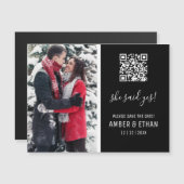 Elle a dit oui ! Modèle photo de code QR Enregistr (Devant / Derrière)