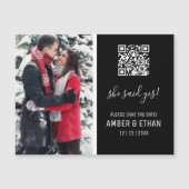 Elle a dit oui ! Modèle photo de code QR Enregistr (Devant)