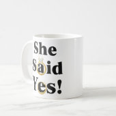 Elle a dit oui ! Mug Bague de Fiançailles Future M (Devant gauche)