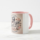 Elle A Dit Oui Mug | Mug fiançailles Celebration (Devant droit)