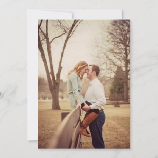 Elle A Dit Oui Photo Engagement Invitation (Dos)