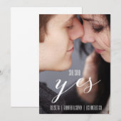 ELLE A DIT OUI | PHOTO MODERNE SAVE THE DATE (Devant / Derrière)