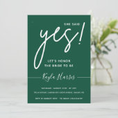 Elle a dit Oui Simple Invitation de douche nuptial (Debout devant)