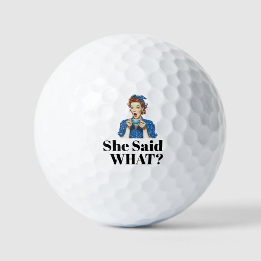 Elle a dit quoi? Balles de golf (Recto)