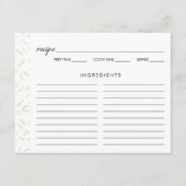 Elle a été achetée Vanilla Bridal Recette Carte (Devant)