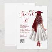elle a fait des invitations de remise de diplôme,  (Devant / Derrière)
