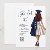 elle a fait des invitations de remise de diplôme, (Devant / Derrière)