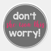 elle a gagné cette étiquette (Devant)