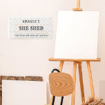 Elle A Partagé La Salle De L'Artisanat<br><div class="desc">Cette adorable enseigne "She shed" fait un grand mur suspendu pour votre hangar ou espace de bureau ! Avec un style de ferme moderne,  ce panneau est classique et mignon. Le nom peut être personnalisé à l'aide de la fonction de personnalisation.</div>