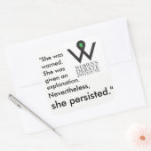 Elle a persisté autocollants carré (Enveloppe)