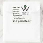 Elle a persisté autocollants carré (Sac)