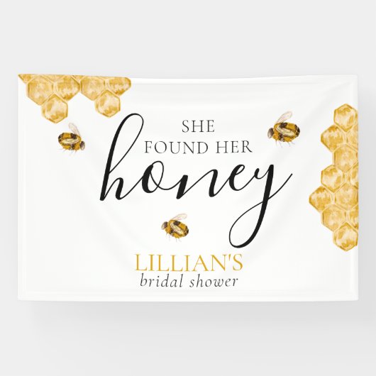 Elle a Trouvé Sa Bannière de Réception de Mariage  (Horizontal)