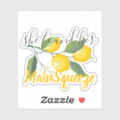 Elle a trouvé son autocollant de fête de mariage M (Feuille)